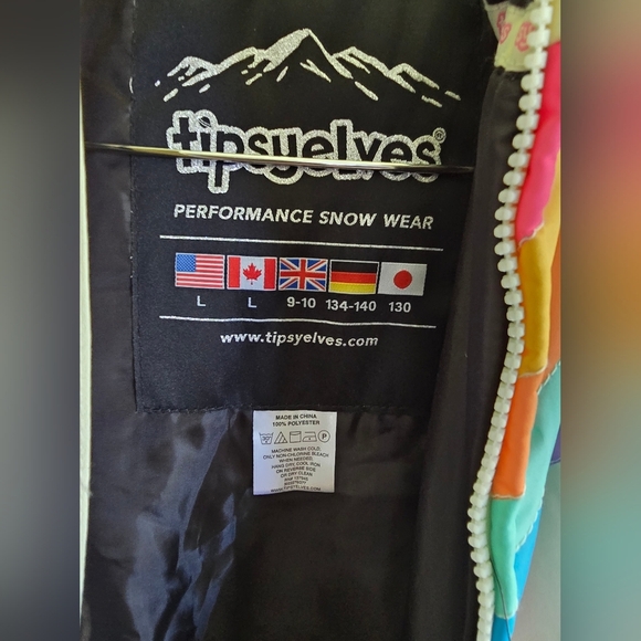 Tipsy Elves Rainbow Striped Kids Snowsuit - Picture 10 of 12